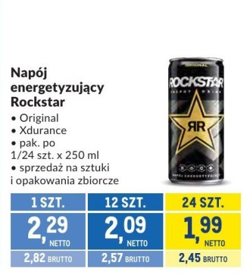 Napój energetyzujący Rockstar promocja w Makro
