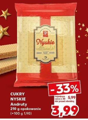 Andruty Cukry Nyskie 210 g promocja w Kaufland