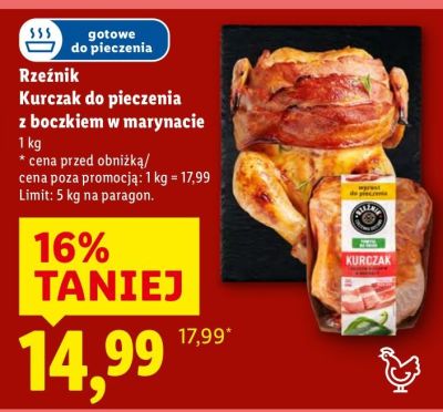 Kurczak do pieczenia z boczkiem w marynacie Rzeźnik promocja w Lidl