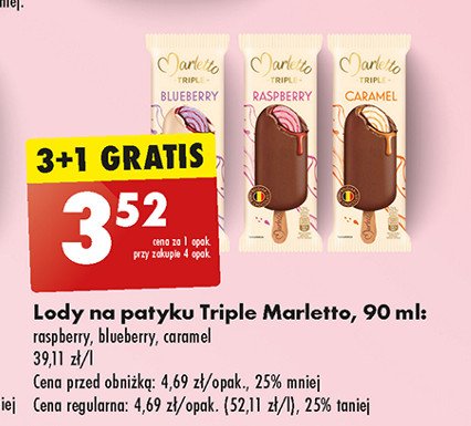 Lód caramel Marletto triple promocja