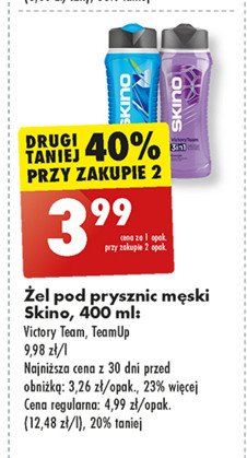 Żel pod prysznic 3w1 team up Skino promocja w Biedronka