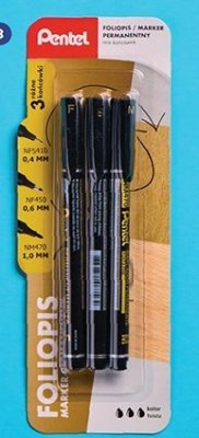 Markery permanentne z końcówkami 0,4 mm, 0,6 mm i 1 mm promocja w Biedronka