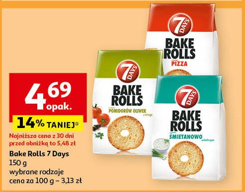 Bake rolls pomidory oliwki i oregano 7 days bake rolls promocja