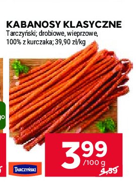 Kabanosy z kurczaka Tarczyński kabanos klasyczny promocja