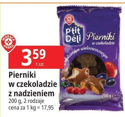 Pierniki w czekoladzie z nadzieniem śliwkowym Wiodąca marka p'tit deli promocja