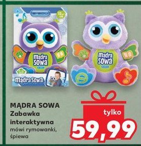 Mądra sowa pluszowa E-edu promocja w Kaufland