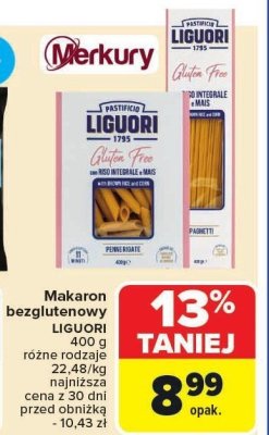 Makaron bezglutenowy LIGUORI 400g promocja w Carrefour