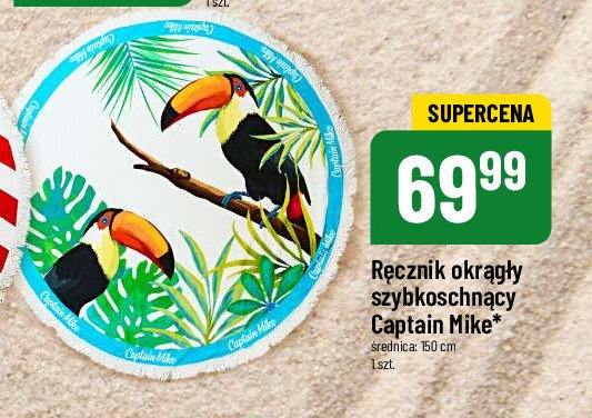 Ręcznik okrągły szybkoschnący Captain mike promocja