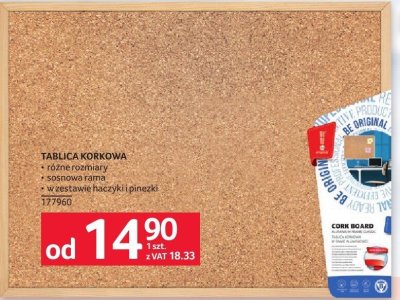 Tablica korkowa różne rozmiary promocja w Selgros