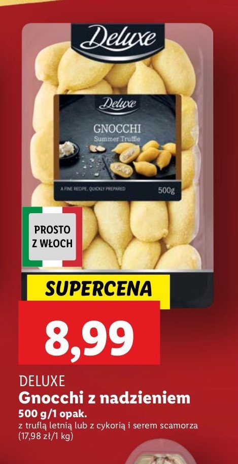 Gnocchi nadziewane cykorią i serem scamorza Deluxe promocja