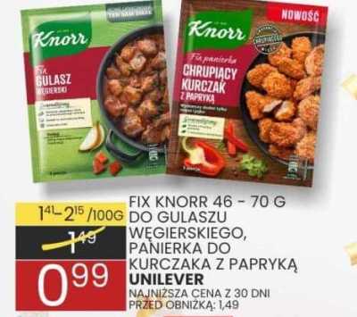 Fix Knorr do gulaszu węgierskiego promocja w Wafelek