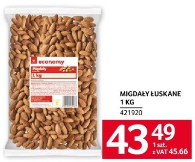 Migdały łuskane 1 KG economy promocja w Selgros