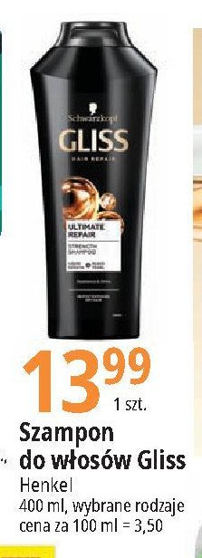 Szampon do w艂os贸w Gliss kur ultimate repair promocja