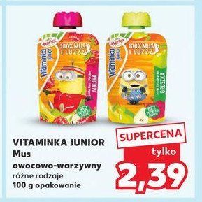 Mus jabłko-banan-marchew-malina Hortex vitaminka promocja