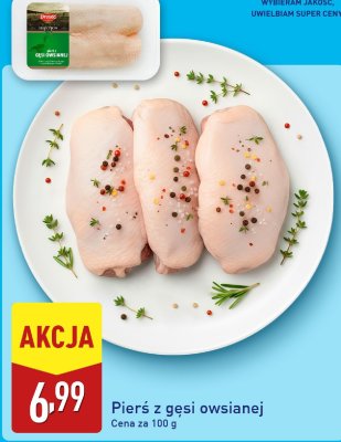 Pierś z gęsi owsianej promocja w Aldi