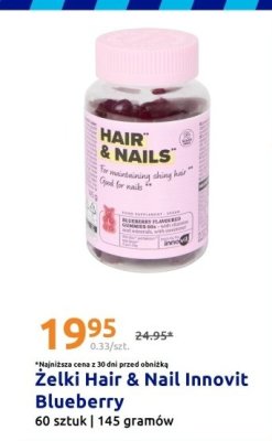 Żelki Hair & Nail Innovit Blueberry promocja w Action