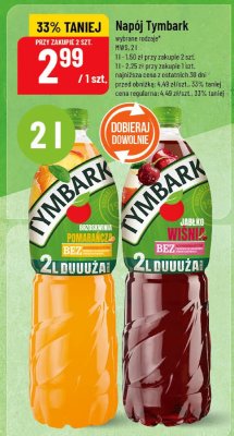 Napój Tymbark pomarańcza/wiśnia bez, 2l promocja w POLOmarket