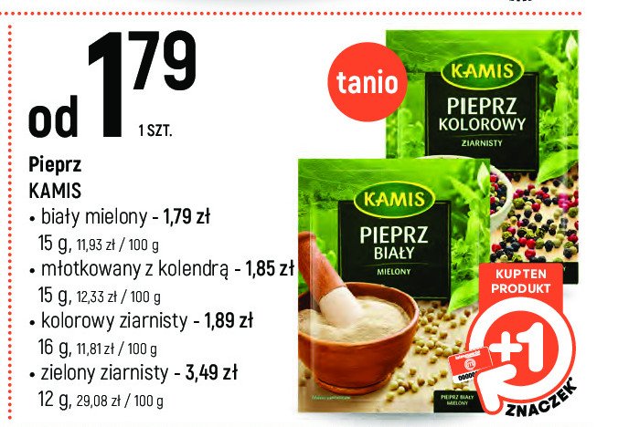 Pieprz zielony ziarnisty Kamis promocja