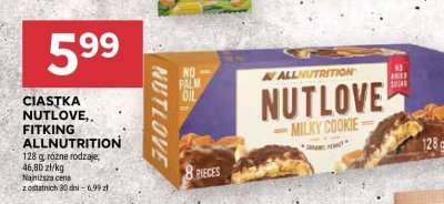 Ciastka Nutlove Fitking Allnutrition milky cookie promocja w Stokrotka