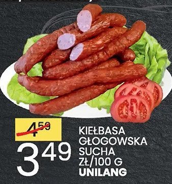Kiełbasa gólogowska sucha Unilang promocja w Wafelek