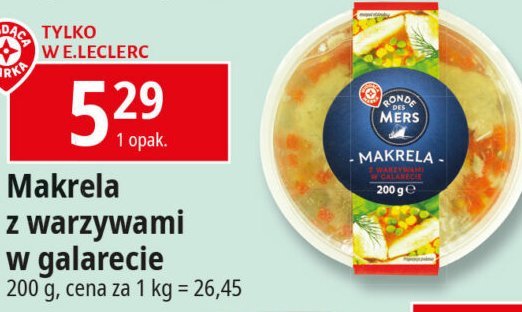 Makrela z warzywami w galarecie Wiodąca marka ronde des mers promocja