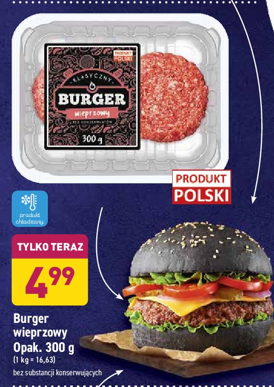 Burger wieprzowy promocja
