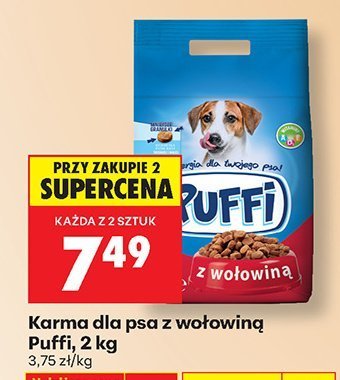 Karma dla psa z wołowiną Puffi, 2 kg promocja w Biedronka