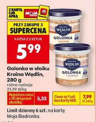 Golonka w słoiku Kraina Wędlin promocja w Biedronka