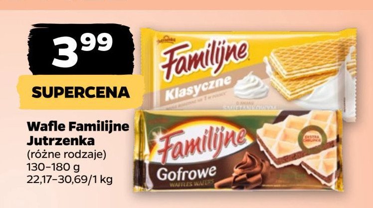 Wafle gofrowe mini kakaowe Jutrzenka familijne promocja