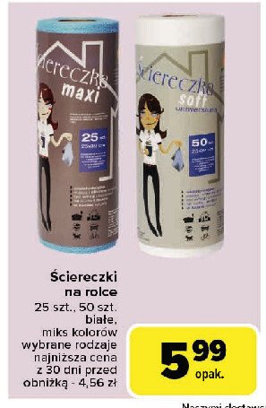 Ścierka na rolce maxi promocja w Carrefour