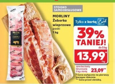 Żeberka wieprzowe paski Morliny promocja