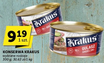 Konserwa Krakus gulasz andzelski promocja w Groszek