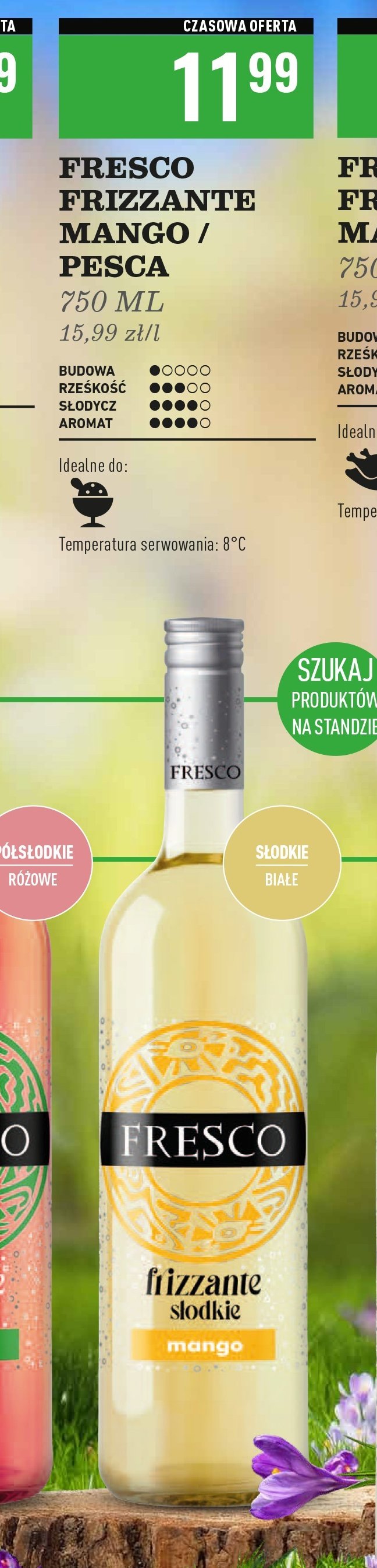 Wino Fresco frizzante mango & pesca promocja w Biedronka