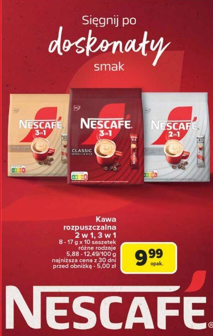 Kawa Nescafe 3in1 classic promocja w Carrefour