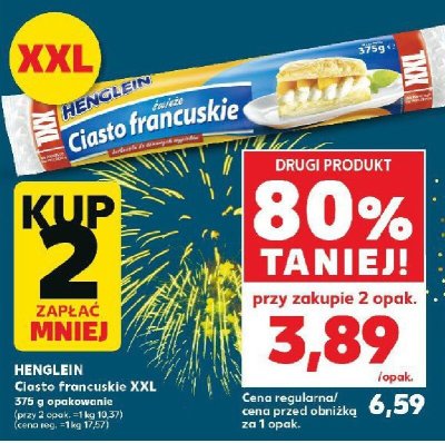 Ciasto francuskie XXL Henglein promocja w Kaufland