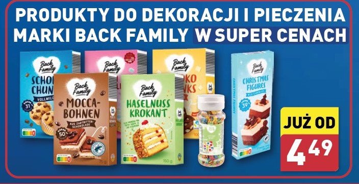 Posypka kolorowa BACK FAMILY promocja w Aldi