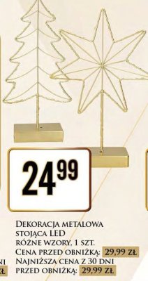 Dekoracja metalowa stojąca LED, różne wzory promocja w Dino