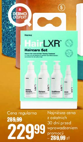 Zestaw w pude艂ku: szampon 30 ml + od偶ywka 30 ml + peeling 30 ml + serum 30 ml Hermz hairlxr promocja
