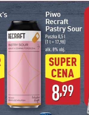 Piwo pastry sour RECRAFT promocja w Aldi