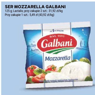 Ser mozzarella Galbani promocja w Stokrotka