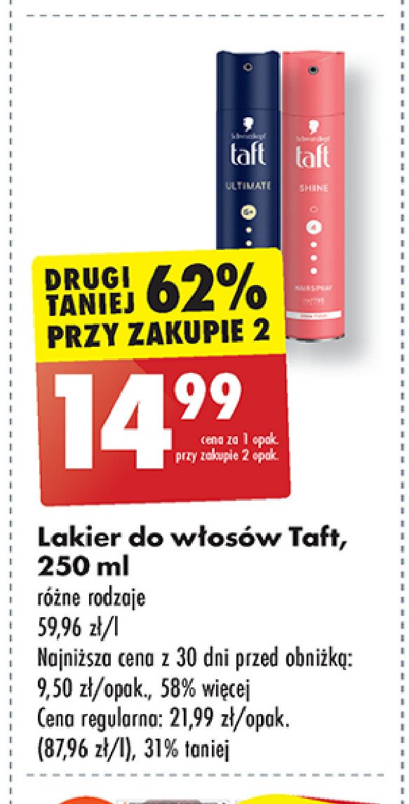 Lakier do włosów Taft 10-carat-shine promocja