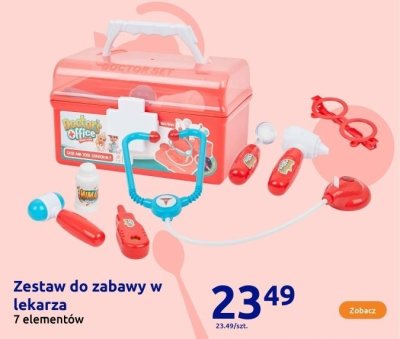 Zestaw do zabawy w lekarza 7 elementów promocja w Action