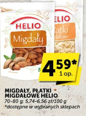 Migdały, płatki migdałowe Helio promocja w Groszek
