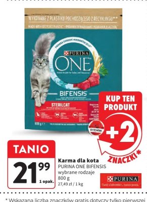 Karma dla kota PURINA ONE BIFENSIS wybrane rodzaje promocja w Intermarche