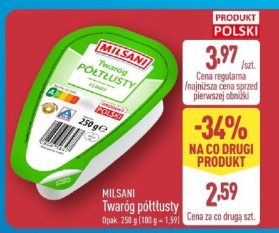 Twaróg półtłusty promocja w Aldi