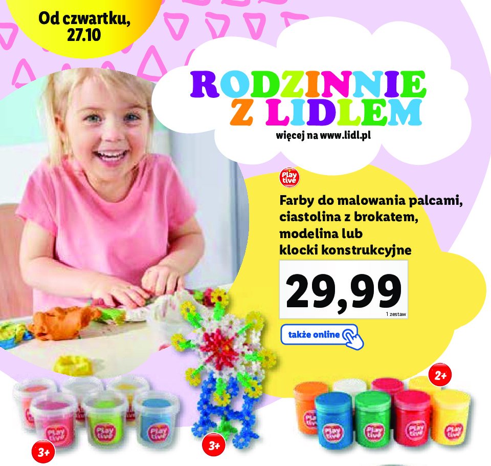 Farby do malowania palcami Playtive promocja