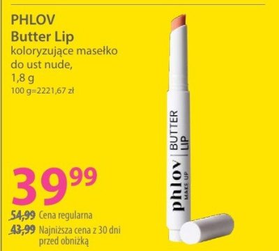 Masełko koloryzujące do ust PHLOV Butter Lip różne 1,8 g promocja w Hebe