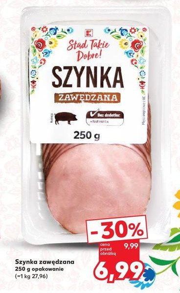 Szynka zawędzana K-classic stąd takie dobre! promocja w Kaufland