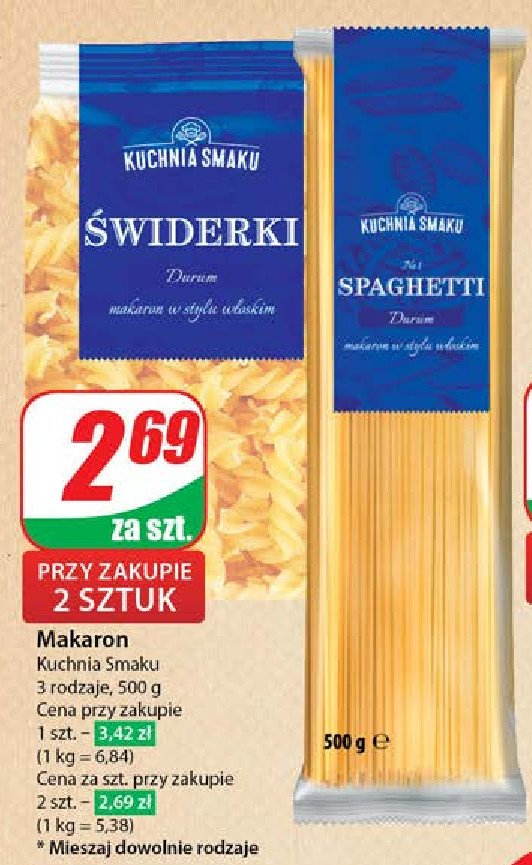 Makaron spaghetti Kuchnia smaku promocja w Dino