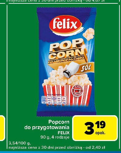 Pop corn solony Felix pop corn promocja